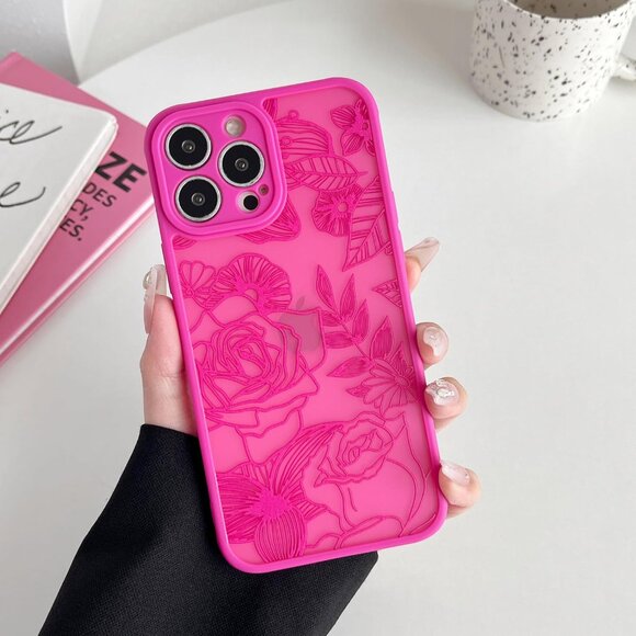 IPhone 16 Pro Plus Pro Max Floral Rose Cute Phone Case - Picture 1 of 7